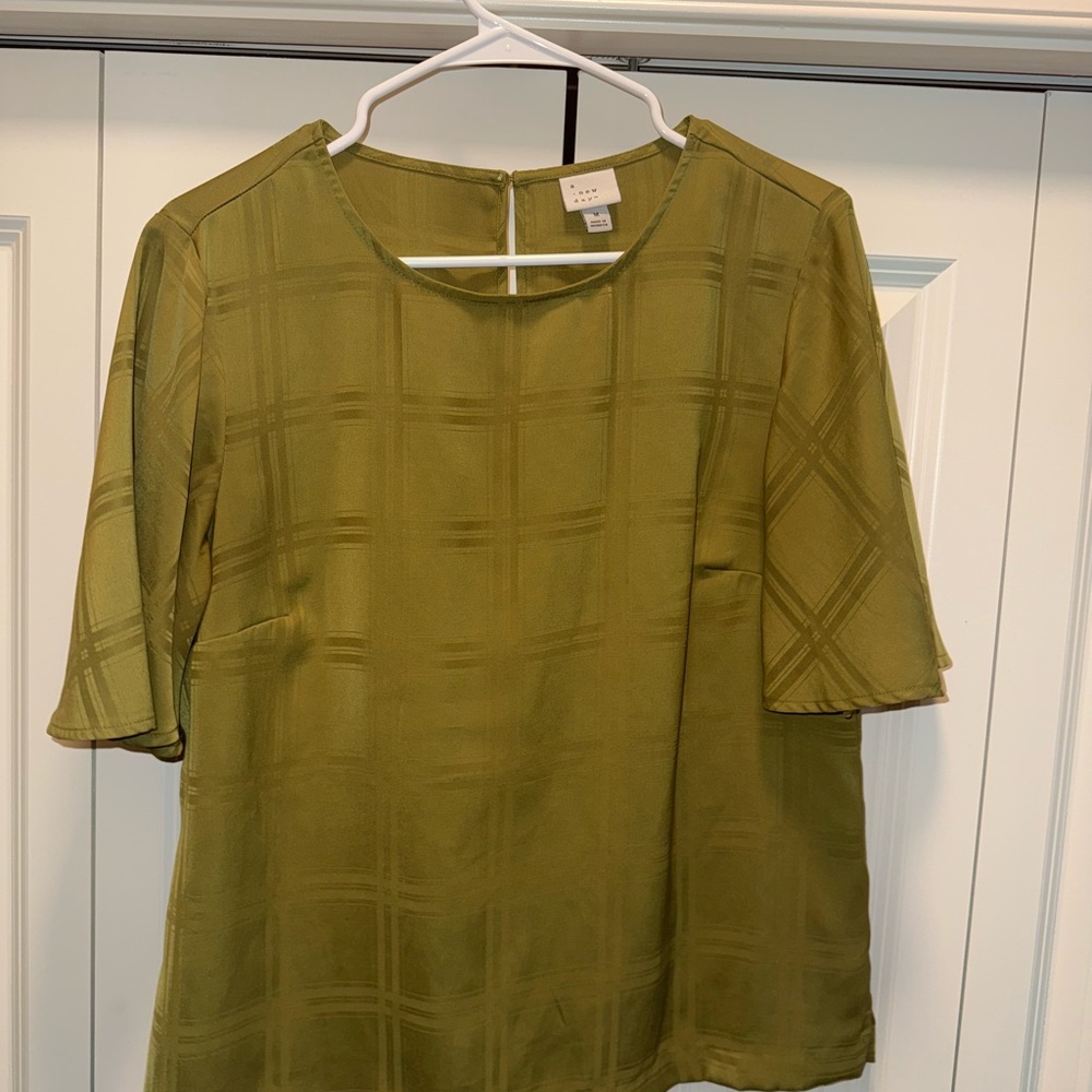 Green Boxy Blouse